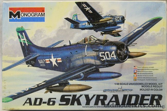 Monogram 1/48 AD-6 Skyraider - US Navy VA-155, 5429 plastic model kit